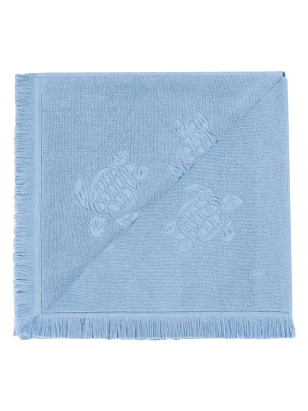 NEW VILEBREQUIN Light Blue Jacquard Turtle Cotton Towel